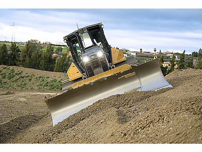 3D Grade Assist, Bulldozer on steep slope