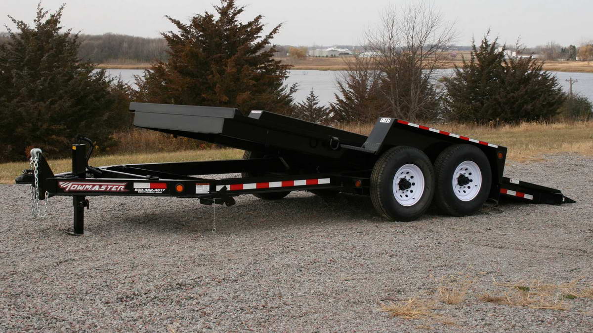 towmaster trailer in a gravel lot