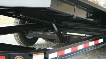 close-up of a towmaster drop-deck trailer