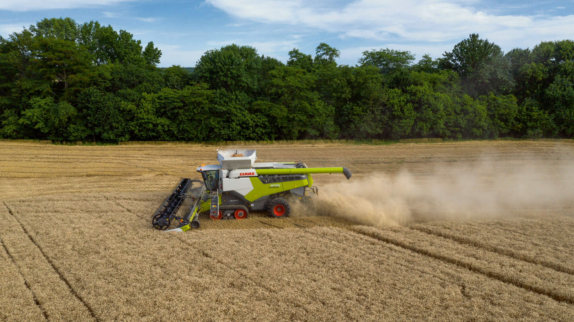 CLAAS 8000-7000 series combine side view