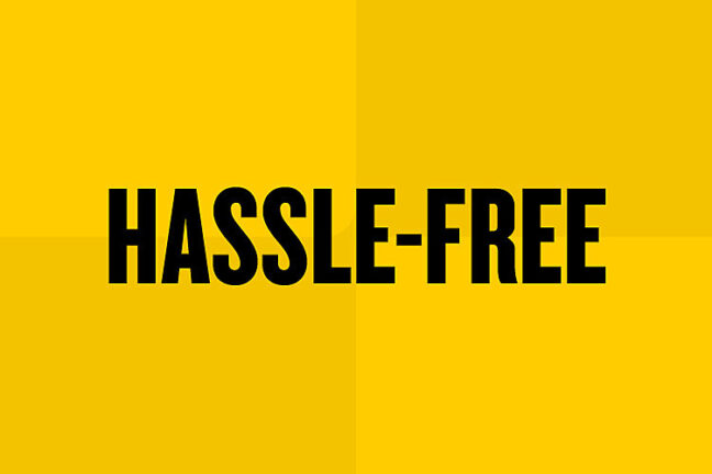 Hassle free card image