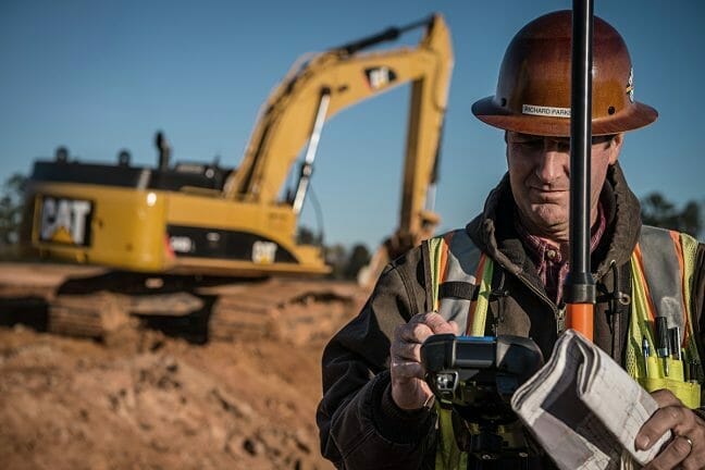Construction worker in the field