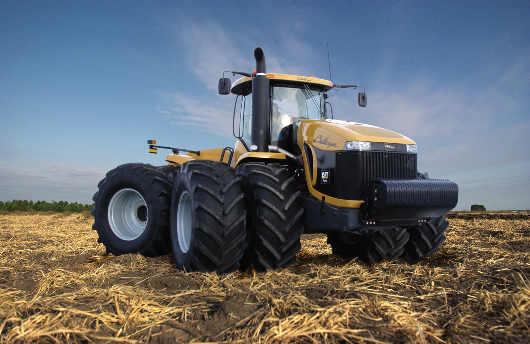 Rental tractor in the field