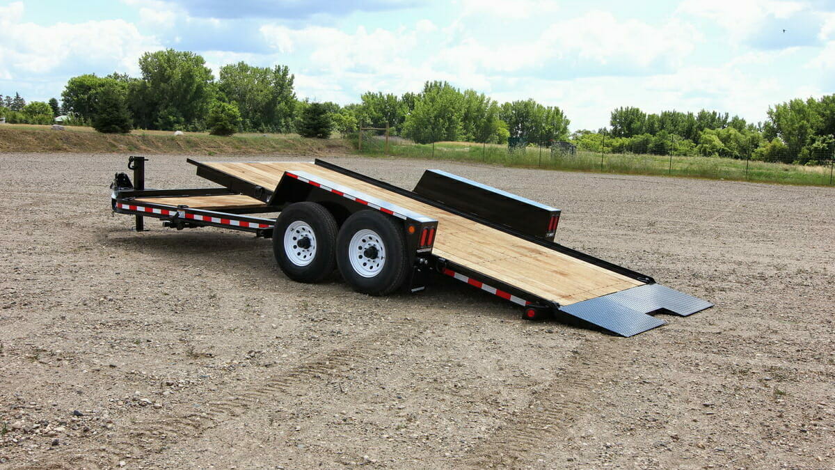 towmaster trailer in a gravel lot