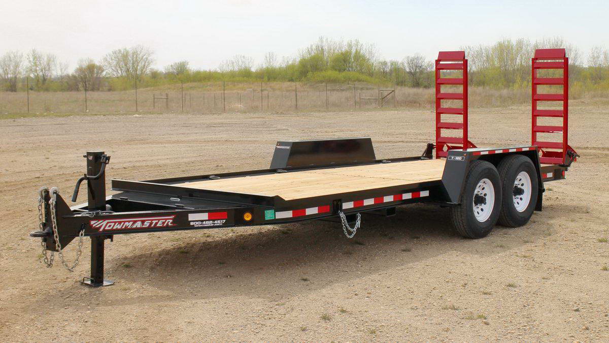 towmaster trailer with the ramps lifted