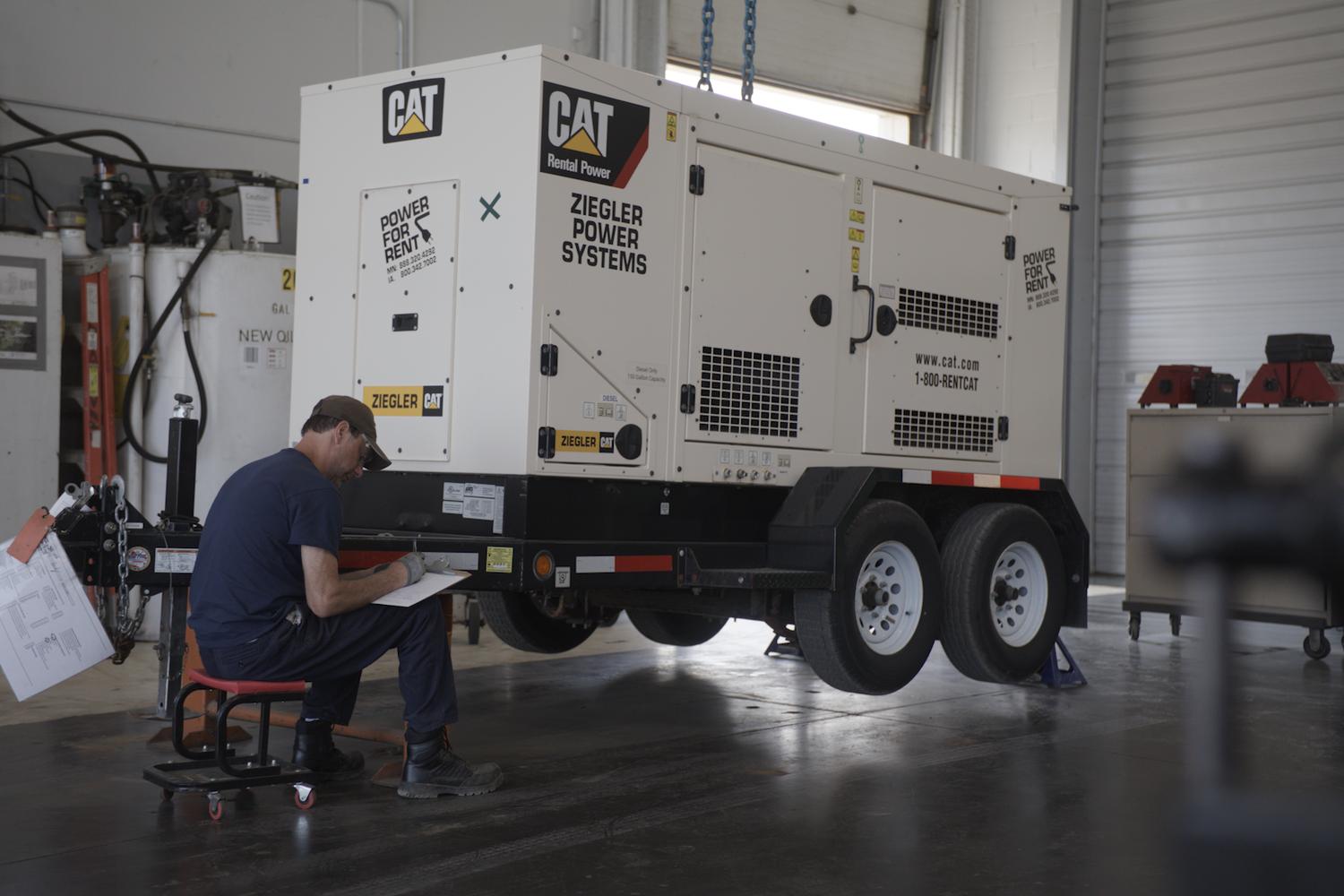rent-generators-work-site Generator for rent for maintenance