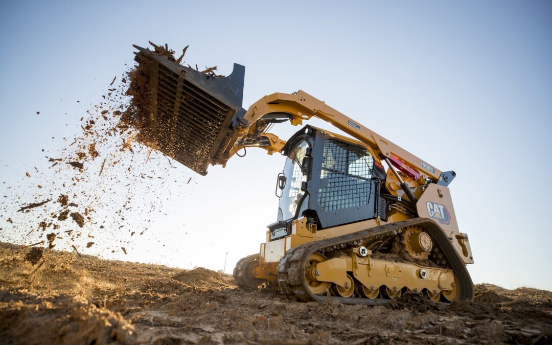 rented CAT attachment on a construction site